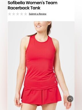 SOFIBELLA Women's Team Racerback Tank Red Size Large